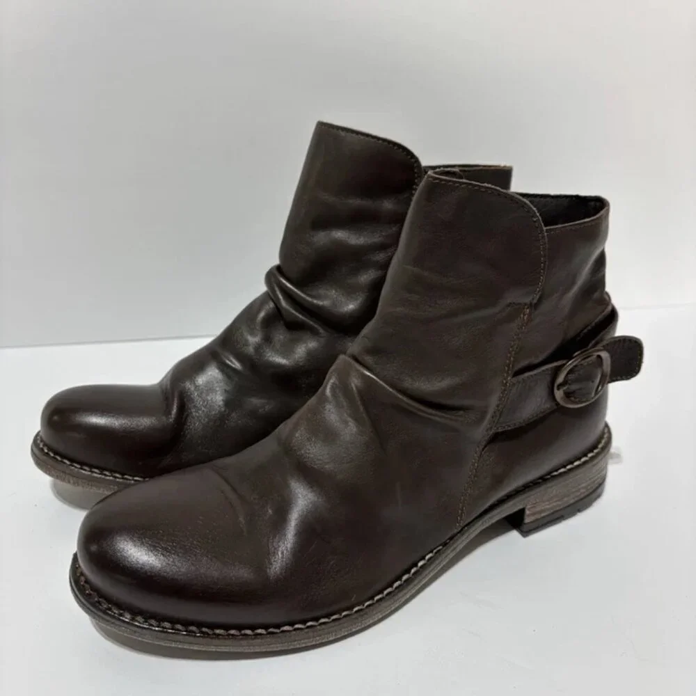 Avellini Women’s Brown Leather Boots, Size EUR 39, US 8 M - Picture 5 of 6